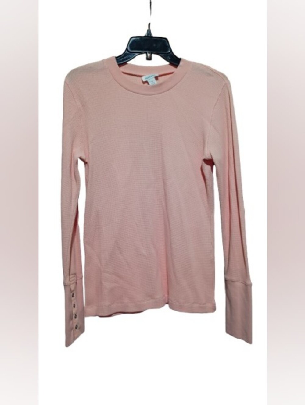 Sundance Waffle‑Knit Button‑Cuff Long Sleeve Top